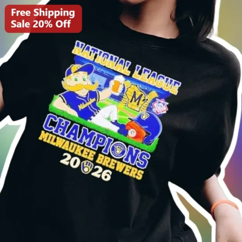 Milwaukee Brewers National League Champions Bernie Brewer Graphic Tee