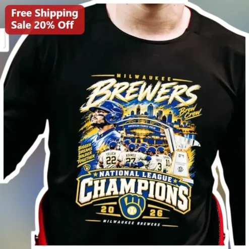 Milwaukee Brewers National League Champions Bigger Dreams Bolder Together Long Sleeve Shirt