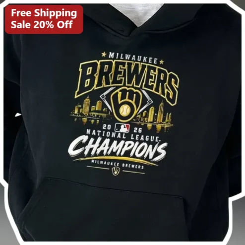 Milwaukee Brewers National League Champions Hoodie Brew Crew MLB Fan Gear