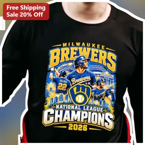 Milwaukee Brewers National League Champions Long Sleeve Tee Christian Yelich Baseball Fan Gift