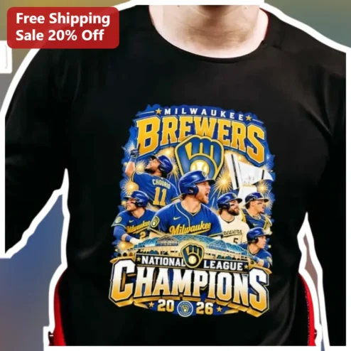 Milwaukee Brewers National League Champions Tee Baseball Fan Apparel Gift