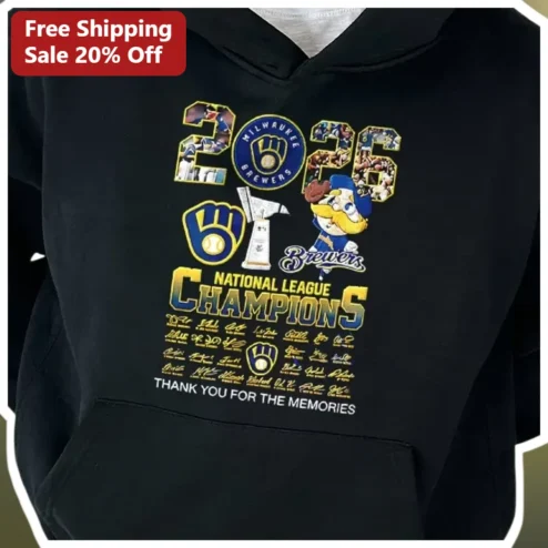 Milwaukee Brewers National League Champions Thank You For The Memories Hoodie