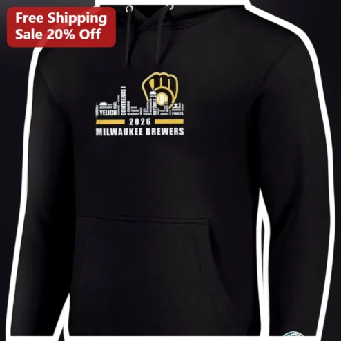 Milwaukee Brewers Personalized Roster Hoodie Custom Name Year Gift for Baseball Fans