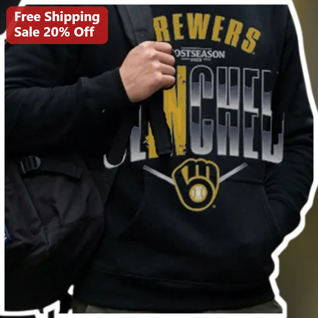 Milwaukee Brewers Postseason Clinch Hoodie Vintage Collegiate Baseball Fan Pullover