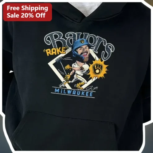 Milwaukee Brewers Rake Christian Yelich Hoodie Funny Baseball Fan Gear