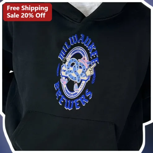 Milwaukee Brewers Retro Mascot Hoodie Vintage Baseball Fan Apparel