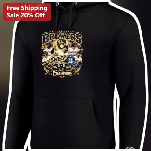 Milwaukee Brewers Sweep Los Angeles Dodgers 4-0 2025 National League Champions Hoodie