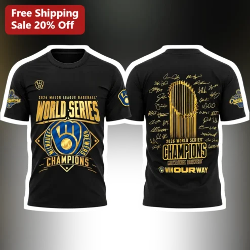 Milwaukee Brewers Win Our Way Tee 2026 MLB World Series Champions Fan Gear Gift