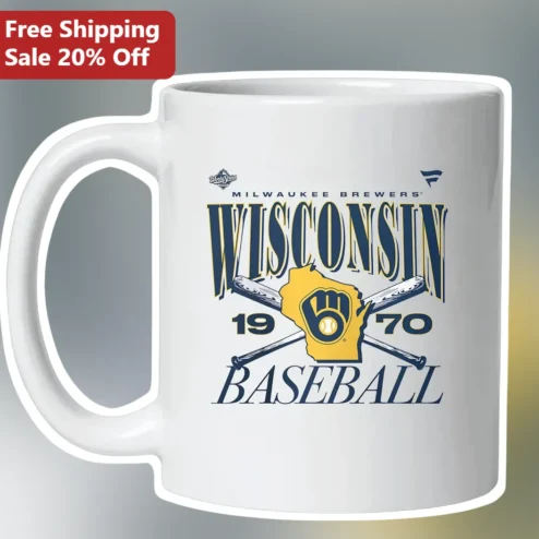 Milwaukee Brewers Wisconsin Baseball Mug Vintage Retro Sports Gift for Fans