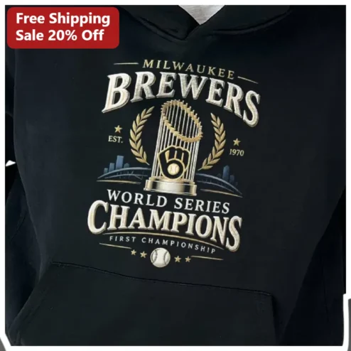 Milwaukee Brewers World Series Champions First Championship Hoodie Vintage Baseball Fan Gear