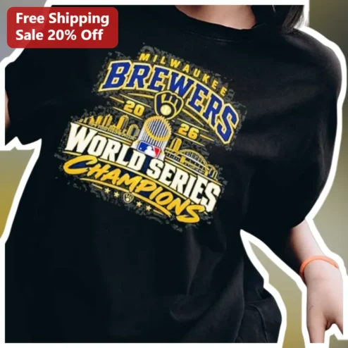 Milwaukee Brewers World Series Champions Vintage Distressed Tee Baseball Fan Apparel Gift