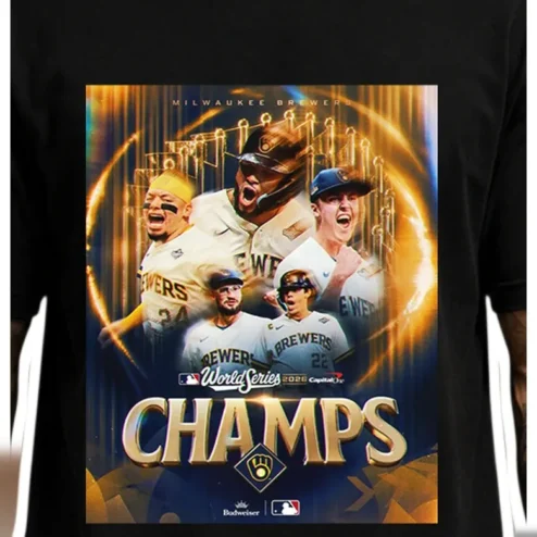 Milwaukee Brewers World Series Champs Tee Baseball Fan Celebration Shirt