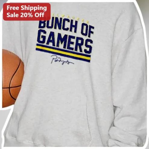 Milwaukee Bunch of Gamers Sweatshirt Basketball Varsity Style Crewneck for Men Women