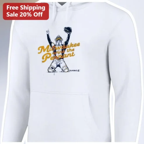 Milwaukee Wins The Pennant Hoodie Vintage Baseball Celebration Pullover For Brewers Fans