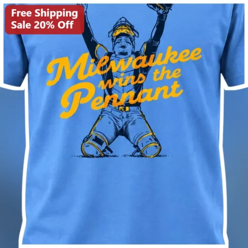 Milwaukee Wins The Pennant Vintage Baseball Tee Milwaukee Brewers Celebration Shirt