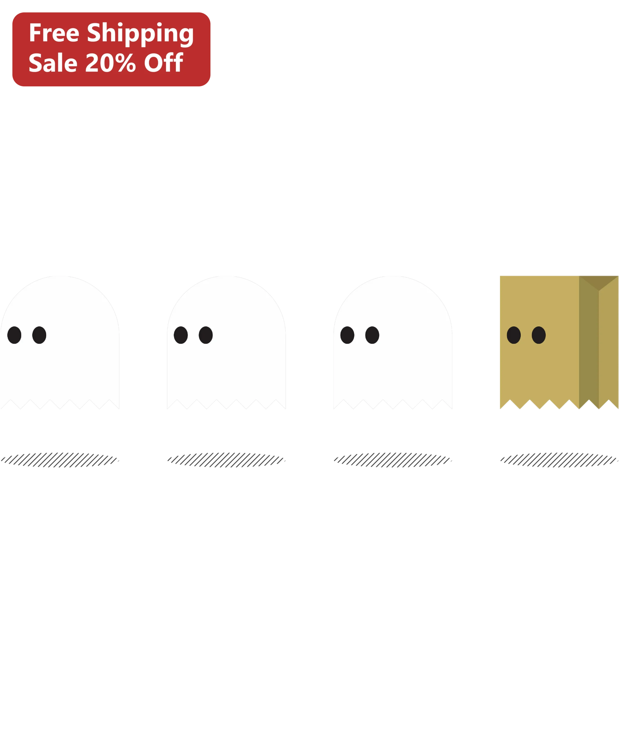 Minimalist Ghost Illustration Poster Cute Spooky Halloween Wall Art Decor