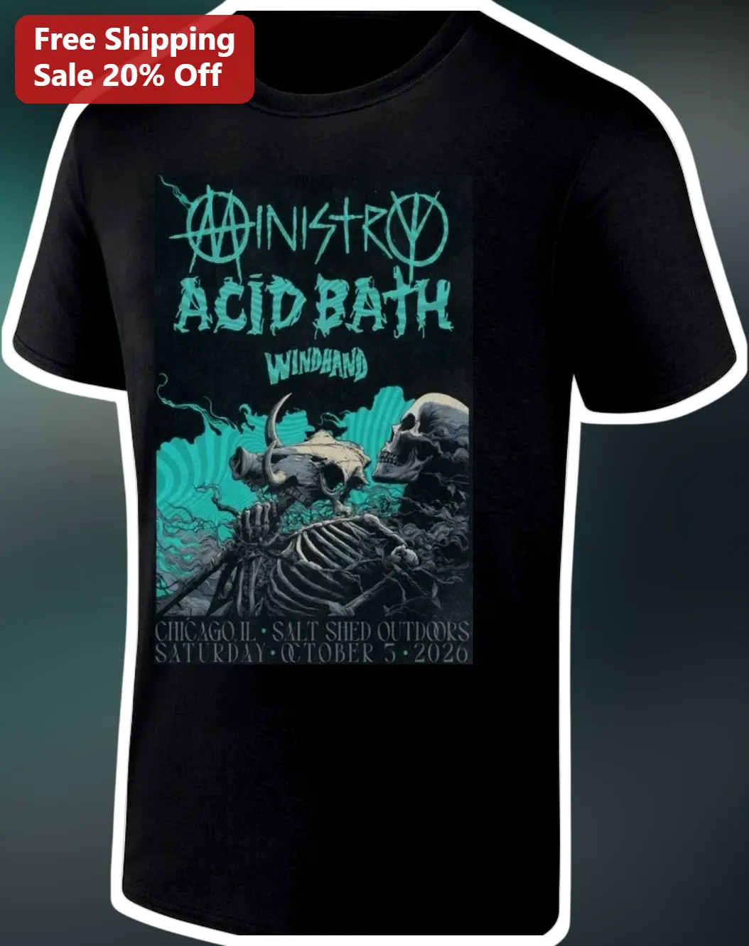 Ministry Acid Bath Windhand Salt Shed Outdoors Chicago Tee