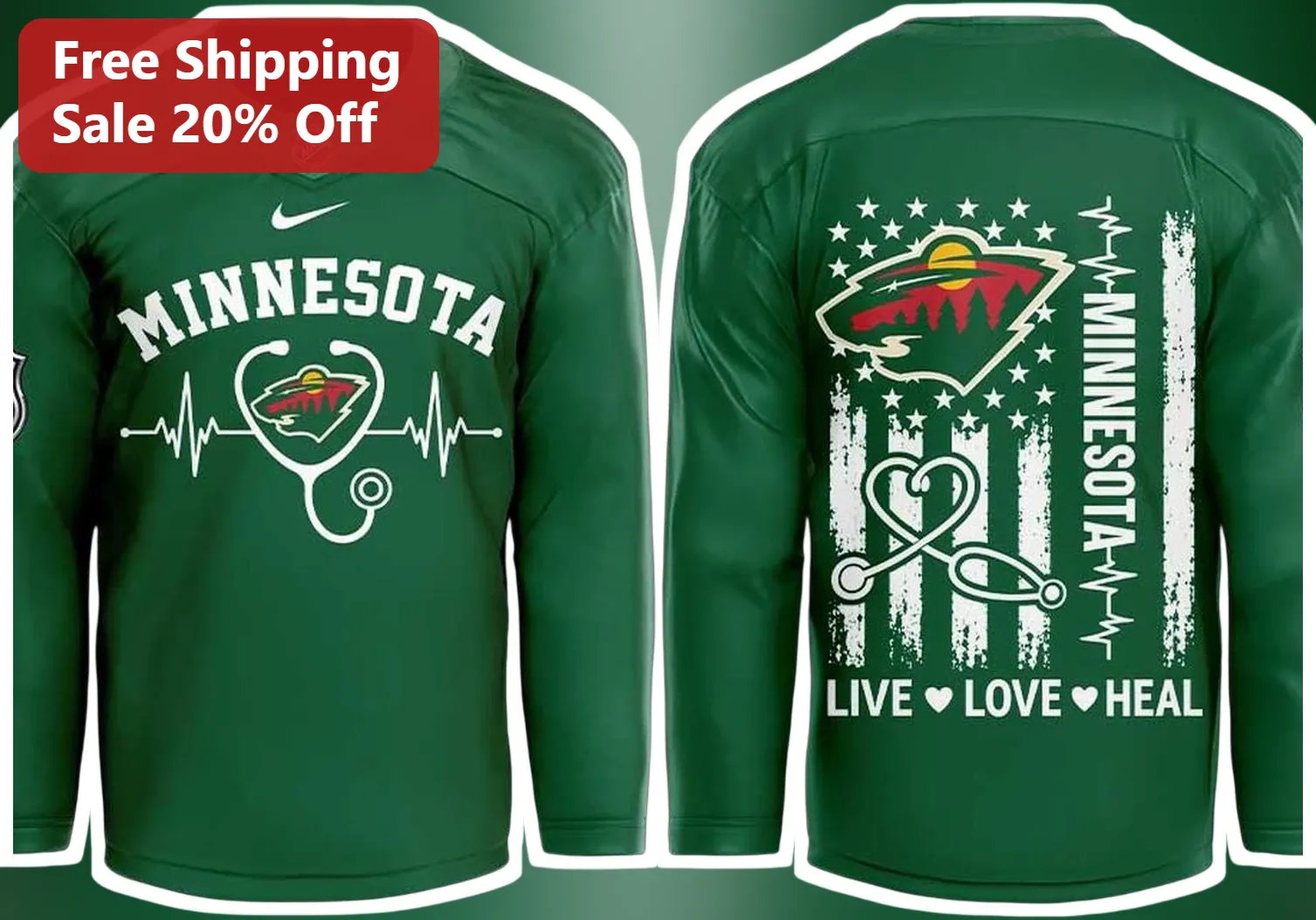 Minnesota Live Love Heal Jersey Healthcare Worker Gift