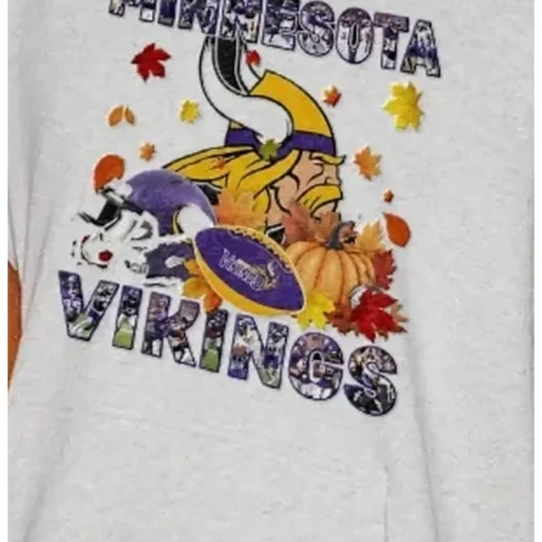 Minnesota Vikings Fall Football Graphic Tee Autumn Harvest NFL Fan Shirt