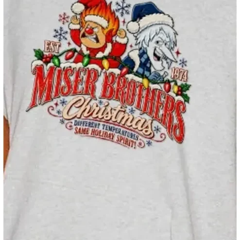Miser Brothers Christmas Tee Heat Miser Snow Miser Rankin Bass Holiday Graphic Shirt