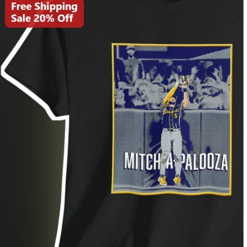 Mitch A Palooza Tee Mitch Haniger Baseball Graphic Shirt for Men