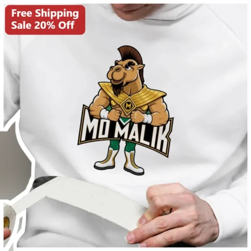 Mo Malik Hoodie Wrestling Mascot Camel Cartoon Graphic Pullover for Men Women Fall Gift
