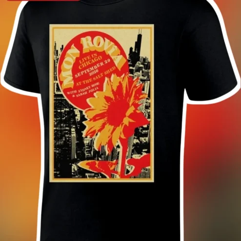 Mon Rovita Live in Chicago The Salt Shed Bloodline Tour Vintage Concert Graphic Tee