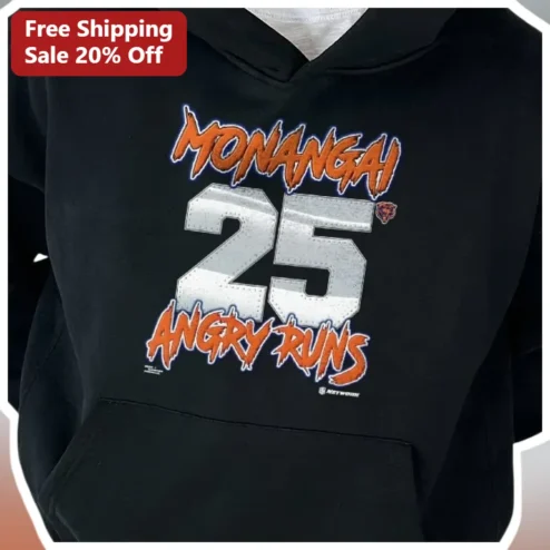 Monangah Angry Runs David Monangai Chicago Bears Hoodie