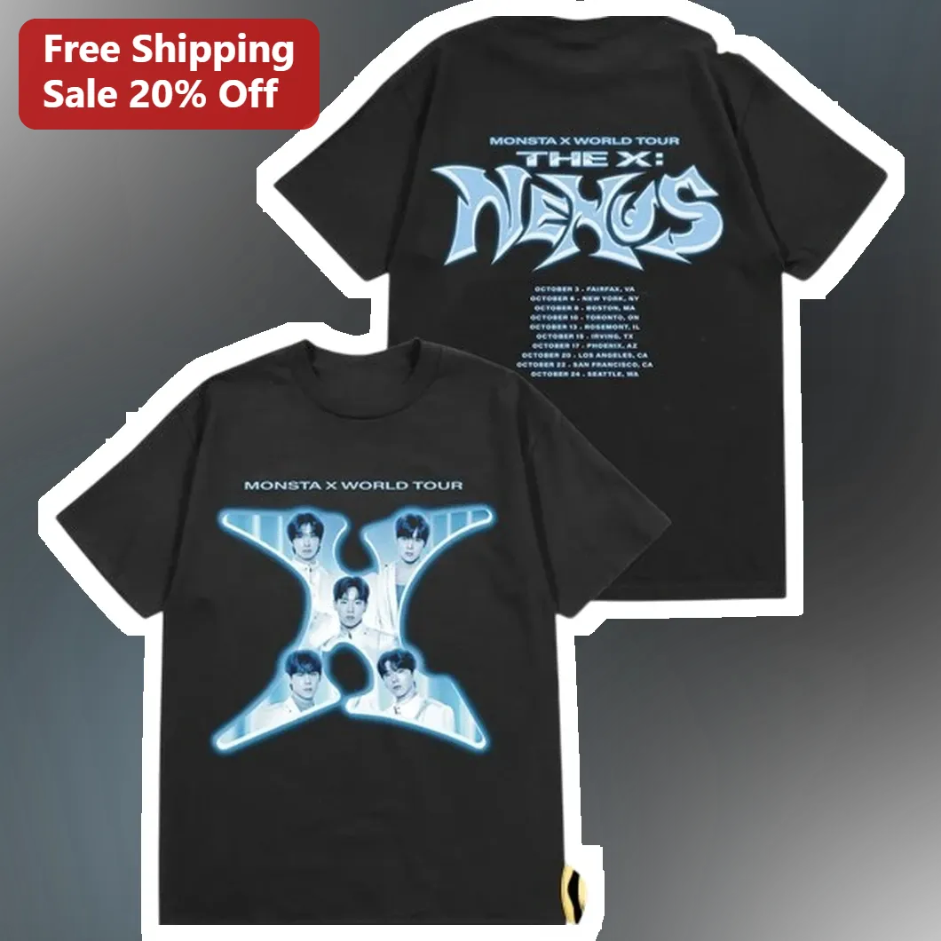 Monsta X The X: Nexus World Tour Tee Kpop Concert Merch Gift