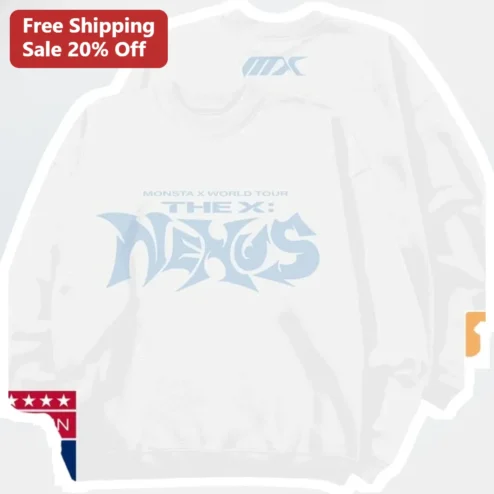 MONSTA X WORLD TOUR THE X: NEXUS Sweatshirt Kpop Concert Merch Fan Gift