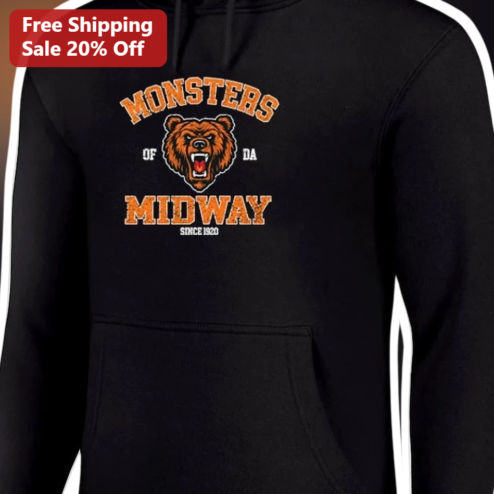 Monsters of the Midway Since 1920 Vintage Bear Hoodie