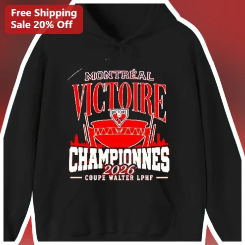 Montréal Victoire Championnes 2026 Coupe Walter LPHF Hoodie available at our Chicago, Illinois warehouse