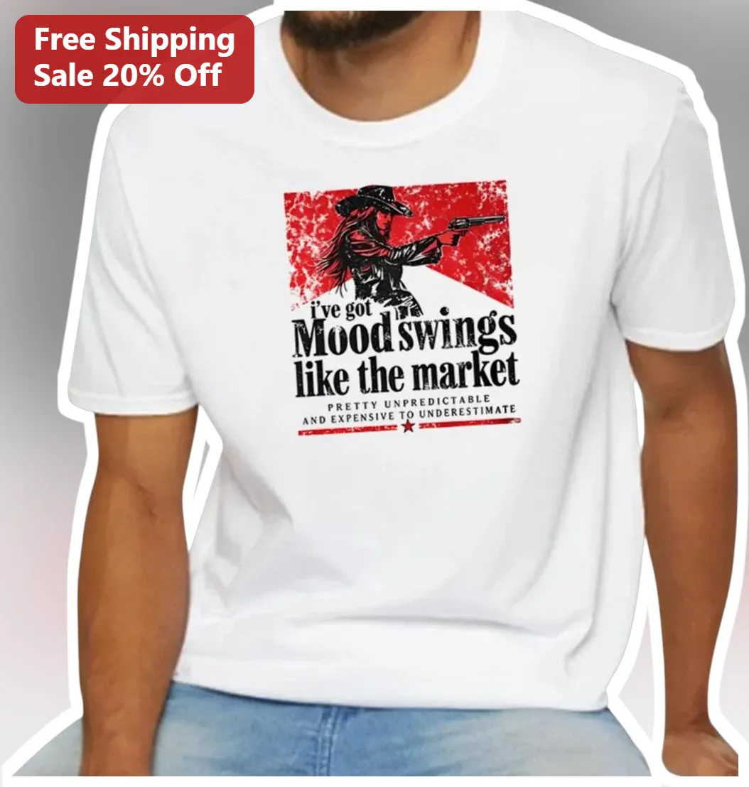 Mood Swings Like The Market Tee Funny Stock Trader Gift Unpredictable Wall Street Humor Shirt