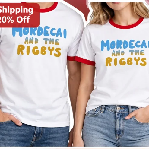 Mordecai and the Rigbys Tee Regular Show Party Tonight Cartoon Network Merch Gift