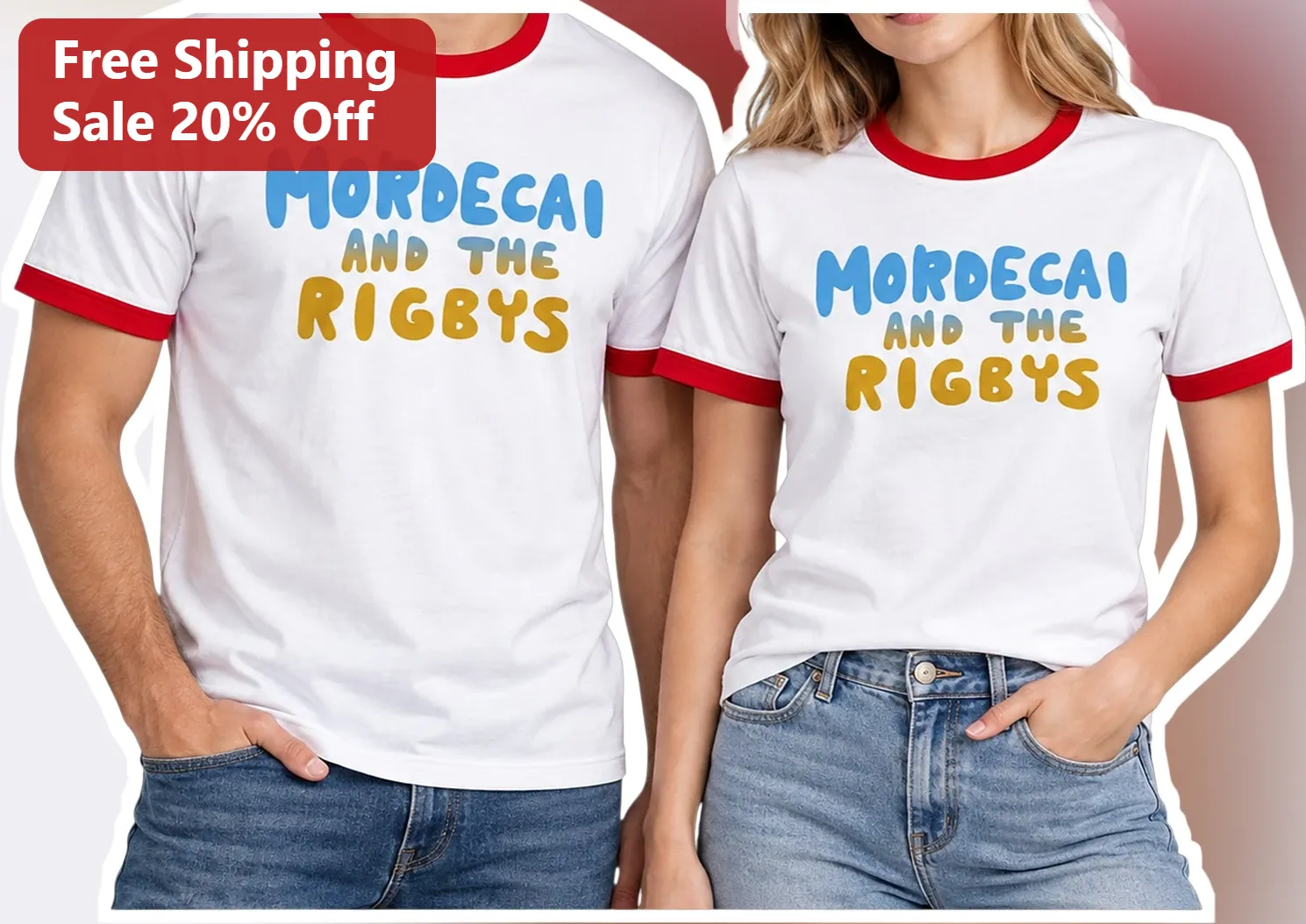 Mordecai and the Rigbys Tee Regular Show Party Tonight Cartoon Network Merch Gift