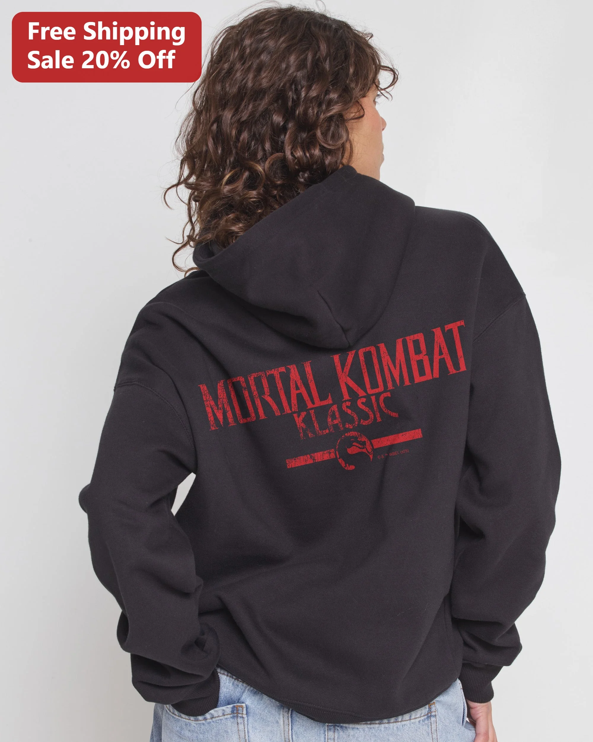 Mortal Kombat Klassic Dragon Logo Hoodie Retro Gaming Apparel for Men Women