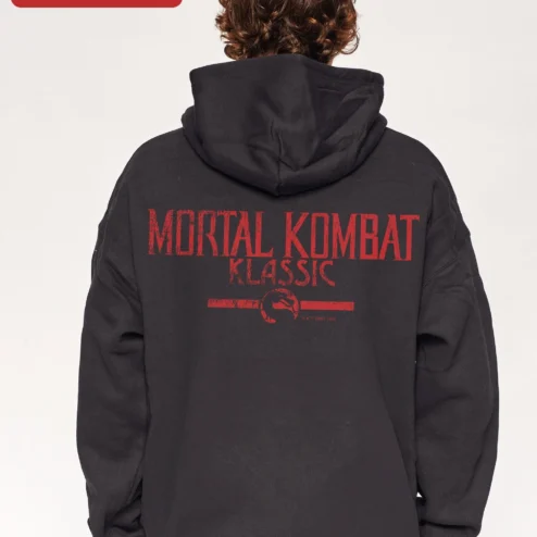 Mortal Kombat Klassic Dragon Logo Hoodie Retro Gaming Merch Gift for Men Women
