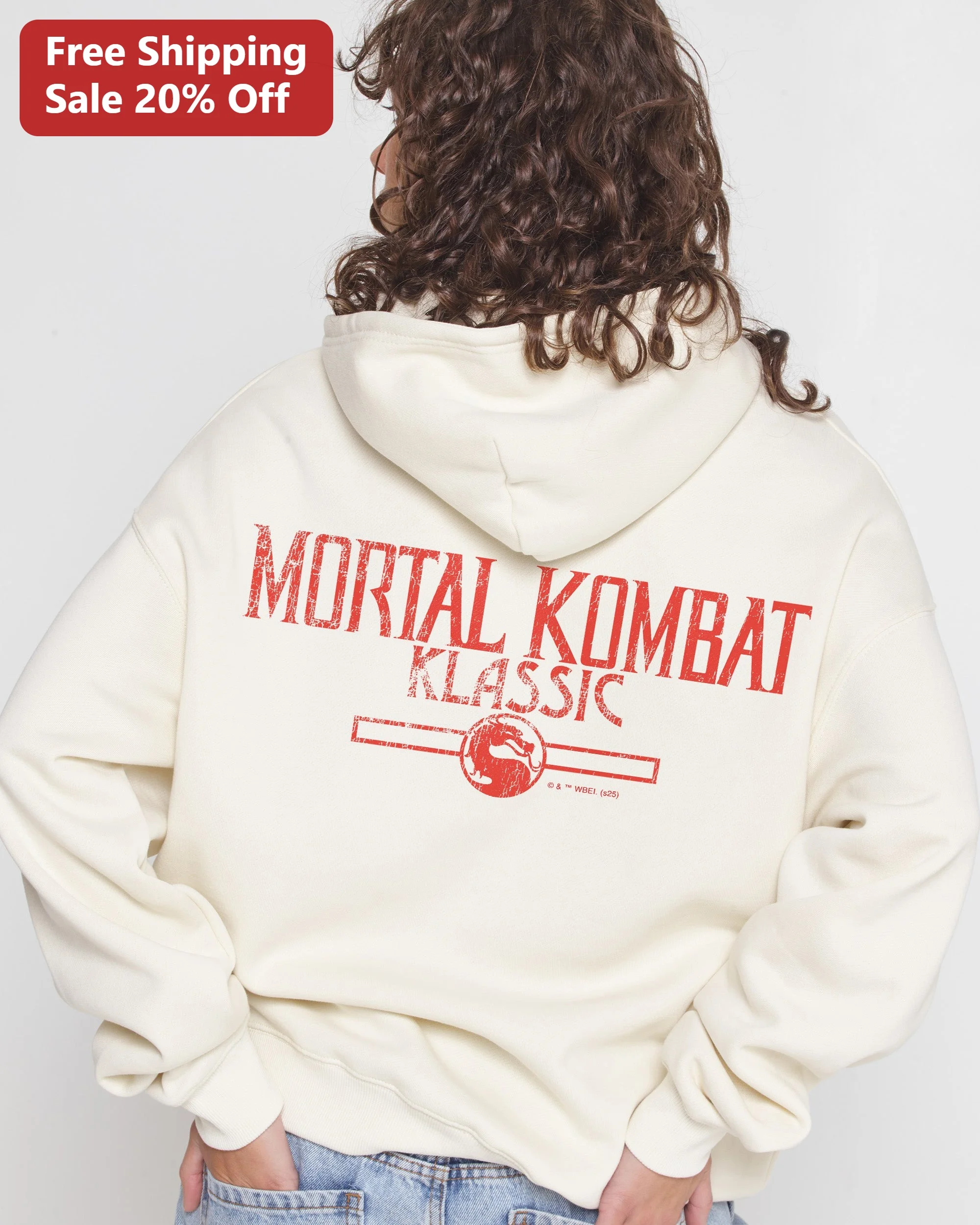 Mortal Kombat Klassic Hoodie Retro Gaming Dragon Logo Sweatshirt for Men Women