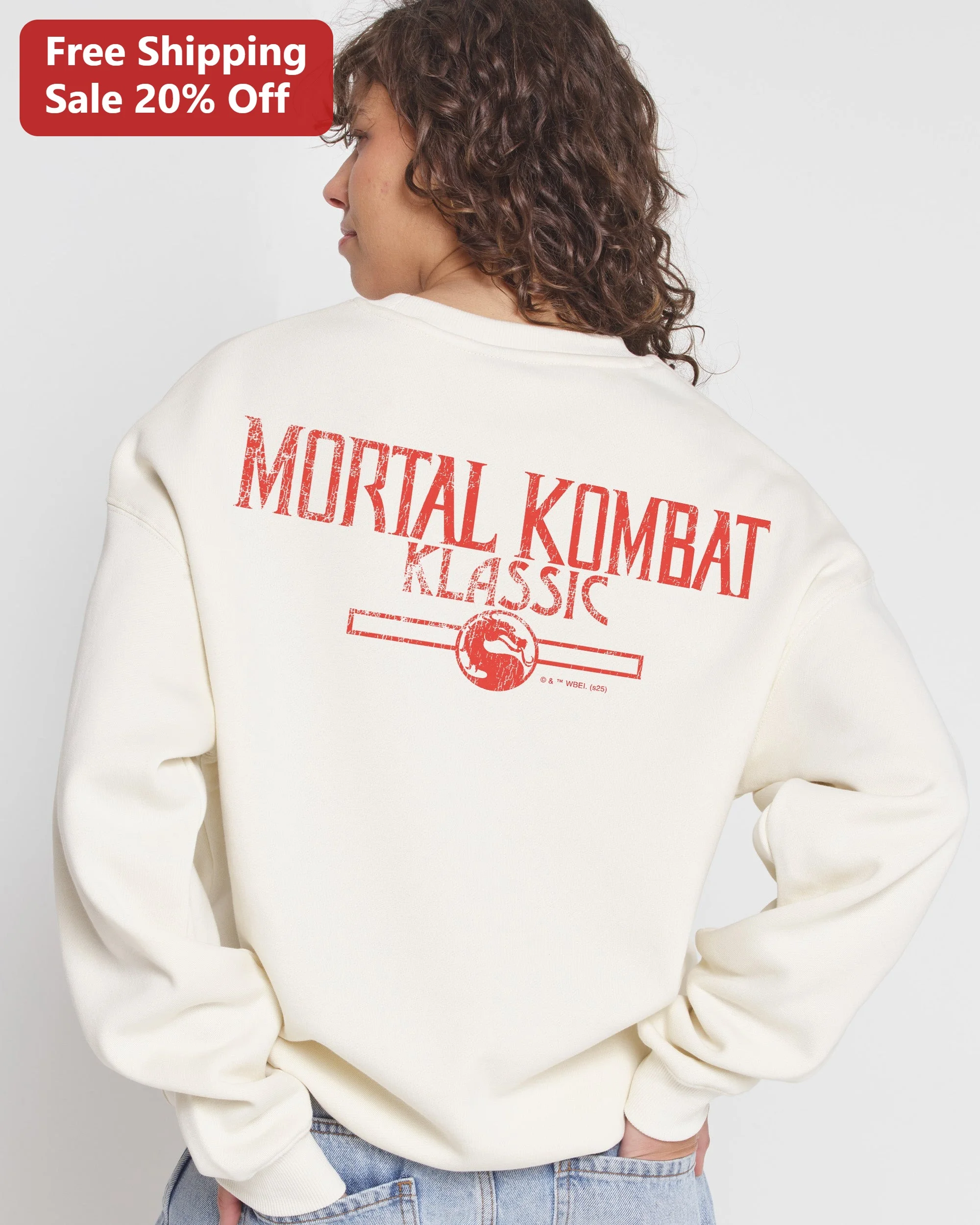 Mortal Kombat Klassic Retro Gaming Sweatshirt Vintage Arcade Fan Merch Crewneck