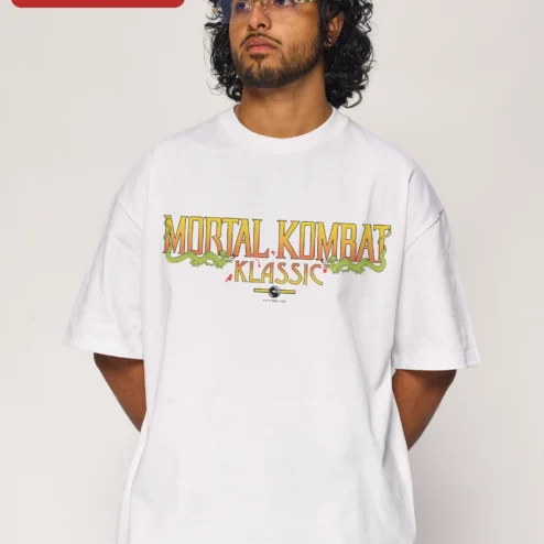 Mortal Kombat Klassic Retro Logo Graphic Tee for Gamers