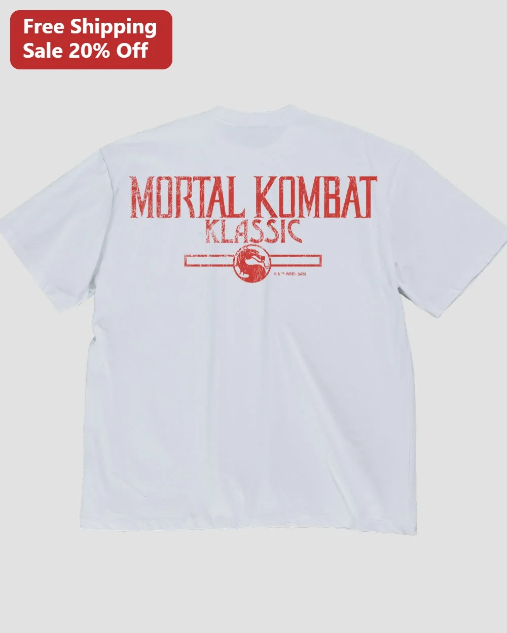 Mortal Kombat Klassic Retro Logo Graphic Tee Vintage Gaming Shirt
