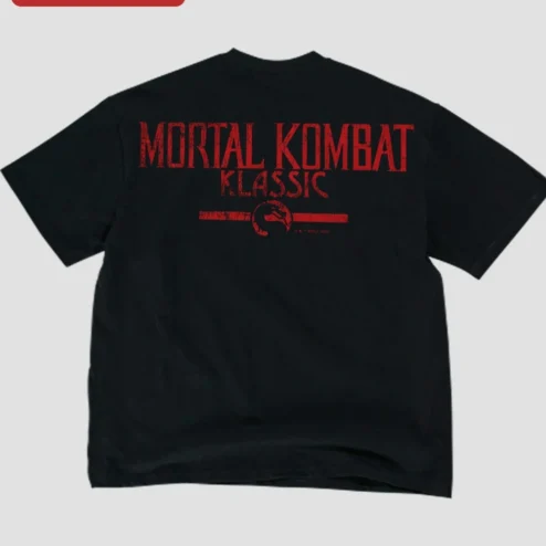 Mortal Kombat Klassic Vintage Logo Distressed Retro Gaming Tee