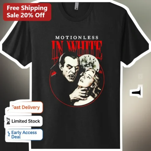 Motionless In White Tee Bela Lugosi Vampire Gothic Horror Band Merch Shirt