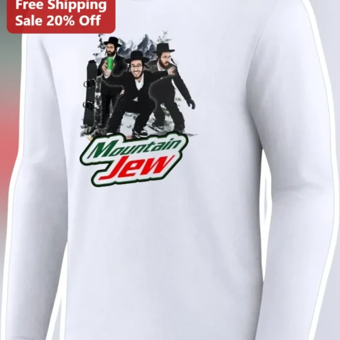 Mountain Jew Long Sleeve Shirt Funny Jewish Humor Orthodox Skier Gift