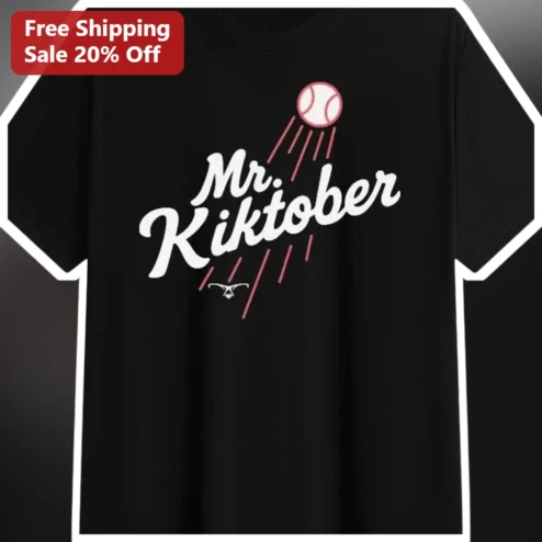 Mr. Kiktober Tee Kiké Hernández Baseball Fan Gift Black T-Shirt