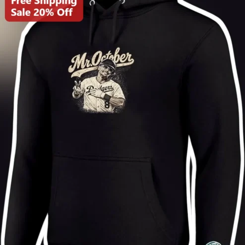 Mr. October Hoodie Vintage Reggie Jackson Baseball Player Graphic Pullover Gift for Men