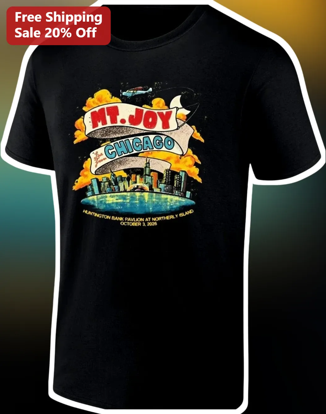 Mt. Joy Chicago Tee Vintage Tour Merch Concert Graphic Shirt