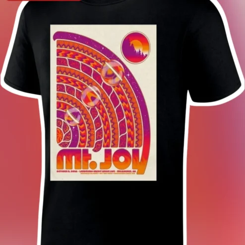 Mt. Joy Tee Retro Psychedelic Concert Poster Design Indie Rock Band Merch Vintage Style Graphic T-Shirt