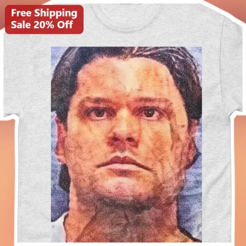 Mugshot Portrait Graphic Tee Funny Prison Style Shirt Vintage Distressed Face Novelty Gift