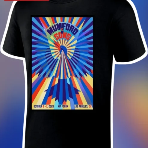 Mumford Sons Kia Forum Los Angeles October 6-7 2026 Tour Tee